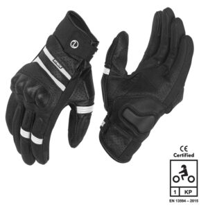 Rynox Air GT Gloves – White Black