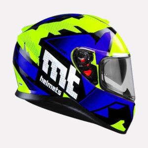 MT Thunder3 SV Torn Gloss Helmet – Blue/FloGreen