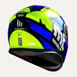 MT Thunder3 SV Torn Gloss Helmet – Blue/FloGreen