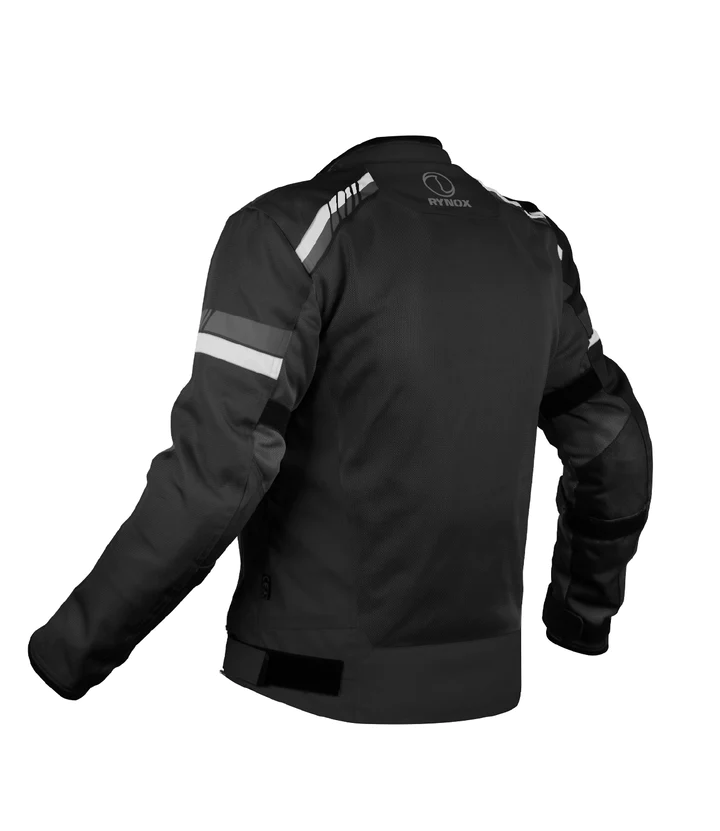 Rynox Air GT 4 Riding Jacket - Black/White - Image 2