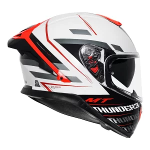 MT Helmet Thunder3 Pro Damer – White Red (Gloss)