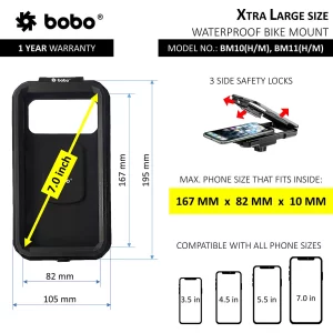 BOBO BM10 Fully Waterproof Motorcycle Phone Holder Motorcycle Mobile Mount