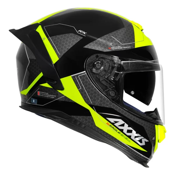 Axxis Helmet Eagle SV RX - Gloss Fl. Yellow - Image 3