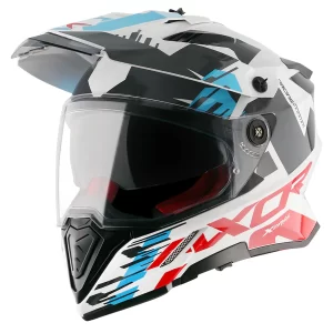 Axor X-Cross X1 Dual Visor Helmet – Gloss White Red