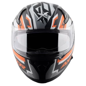 Axor Apex Streak Dull Black Orange Helmet