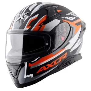 Axor Apex Streak Dull Black Orange Helmet