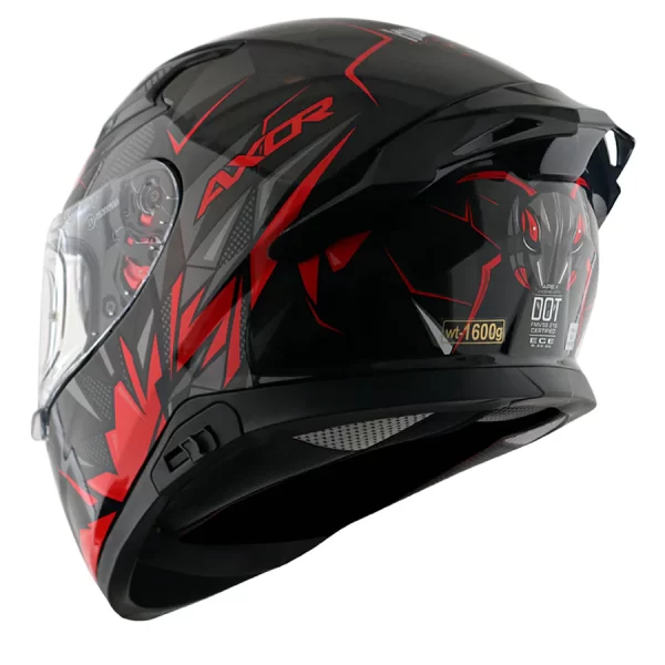 Axor Apex Hunter Helmet - Gloss Black Red - Image 8