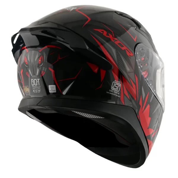 Axor Apex Hunter Helmet - Gloss Black Red - Image 6