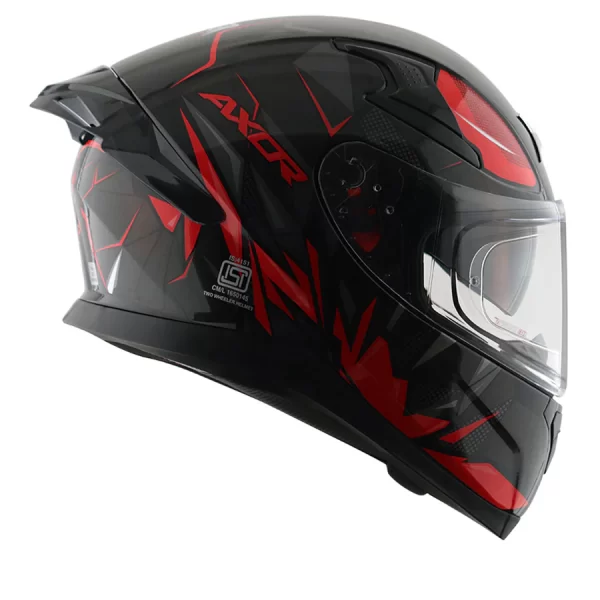 Axor Apex Hunter Helmet - Gloss Black Red - Image 5