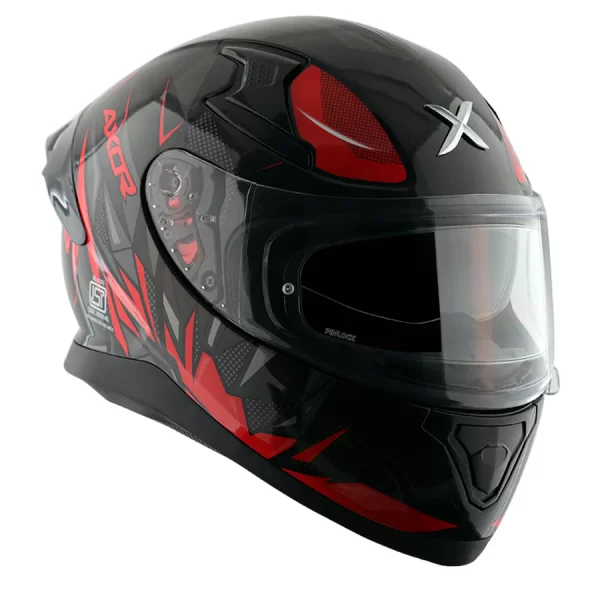 Axor Apex Hunter Helmet - Gloss Black Red - Image 4