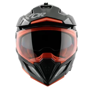 Axor X-Cross Dual Visor Helmet – Gloss Black Orange