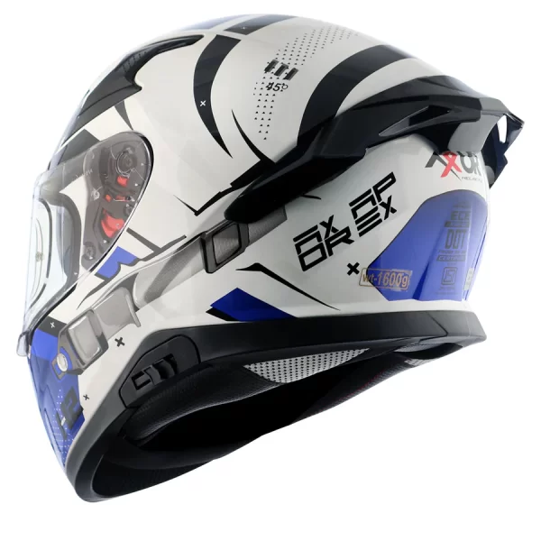 Axor Apex Hex-2 Helmet - Gloss White Blue - Image 3