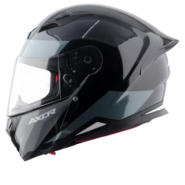 Axor Hunter Turbo Helmet - Gloss Black Grey - Image 2