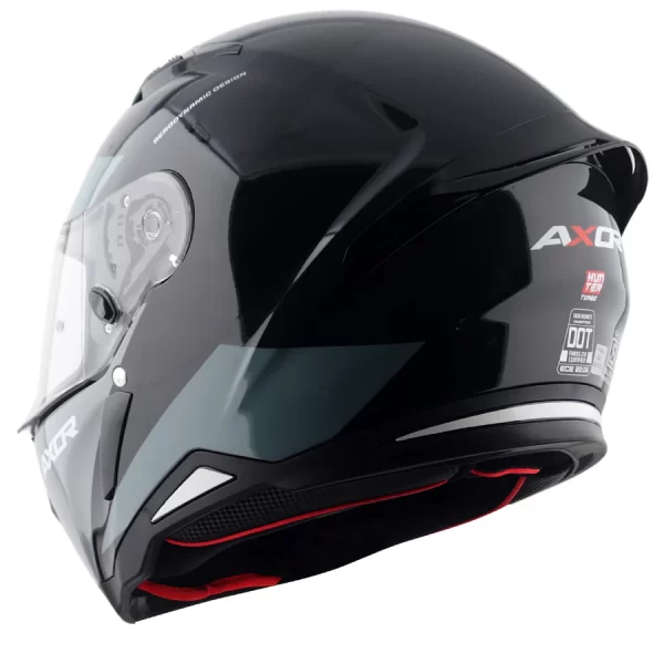 Axor Hunter Turbo Helmet - Gloss Black Grey - Image 4