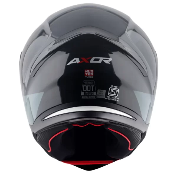 Axor Hunter Turbo Helmet - Gloss Black Grey - Image 5