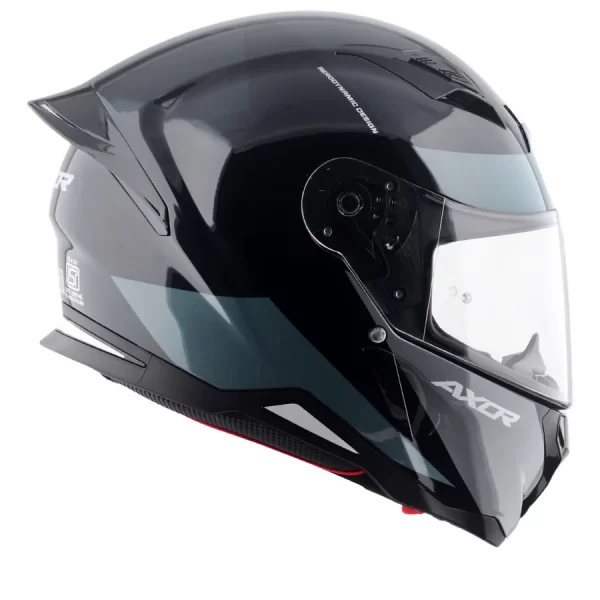 Axor Hunter Turbo Helmet - Gloss Black Grey - Image 7