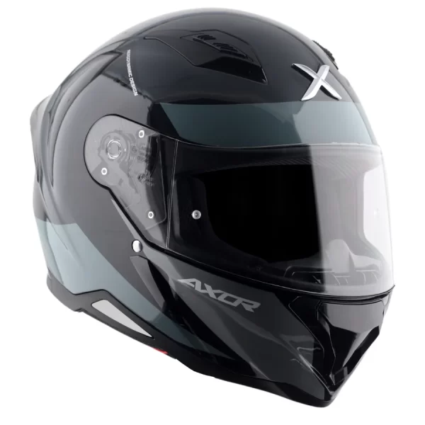 Axor Hunter Turbo Helmet - Gloss Black Grey - Image 8