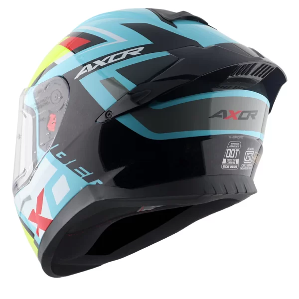 Axor Saber XSport Helmet - Gloss Black Neon Yellow - Image 4