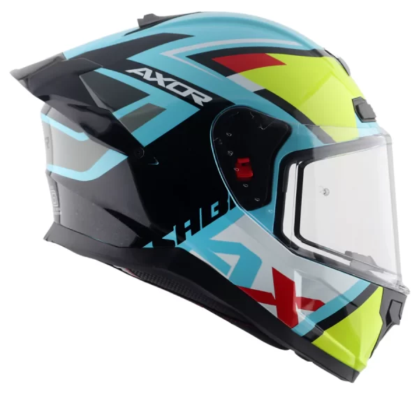 Axor Saber XSport Helmet - Gloss Black Neon Yellow - Image 7