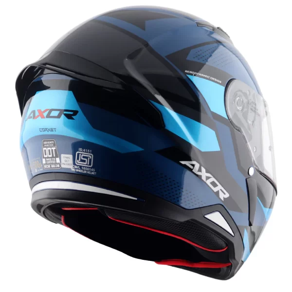 Axor Hunter Cornet Helmet - Gloss Dark Blue Blue - Image 6