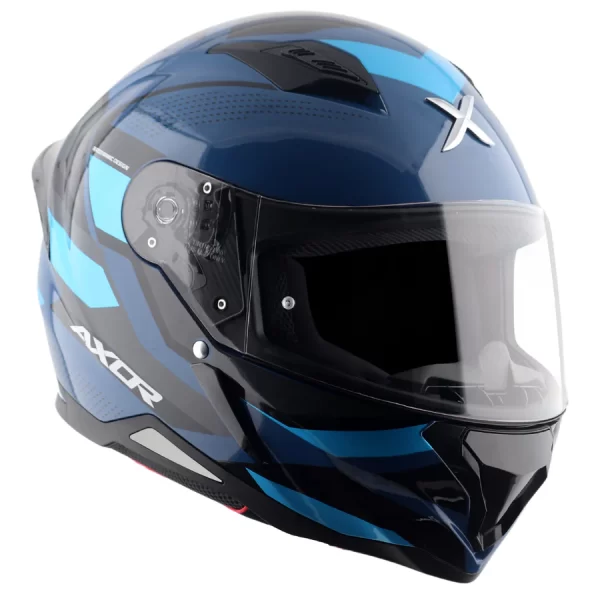 Axor Hunter Cornet Helmet - Gloss Dark Blue Blue - Image 8