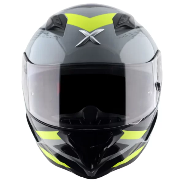 Axor Hunter Cornet Helmet - Gloss Nardo Grey Neon Yellow - Image 3