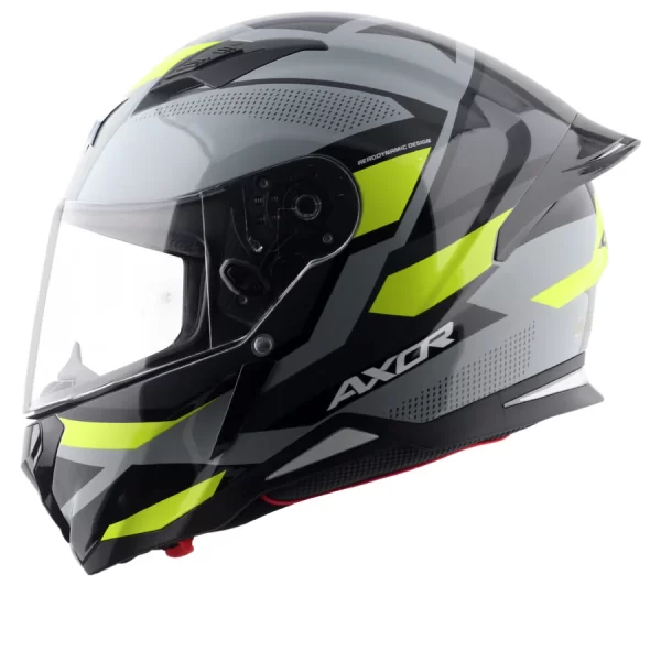 Axor Hunter Cornet Helmet - Gloss Nardo Grey Neon Yellow - Image 2