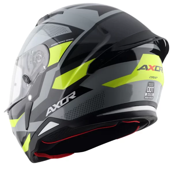 Axor Hunter Cornet Helmet - Gloss Nardo Grey Neon Yellow - Image 4