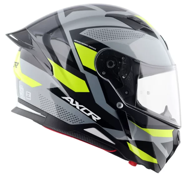 Axor Hunter Cornet Helmet - Gloss Nardo Grey Neon Yellow - Image 7