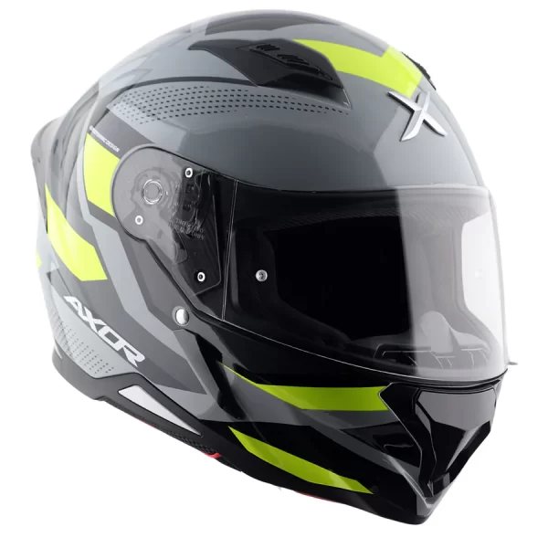 Axor Hunter Cornet Helmet - Gloss Nardo Grey Neon Yellow - Image 8