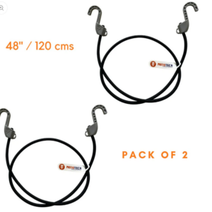 Mototech Grappler Bungee Tie-Down – 48″/120cms – Black – 8mm – Pack of 2
