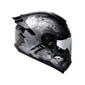 LS2 FF352 Flash Black Silver Force