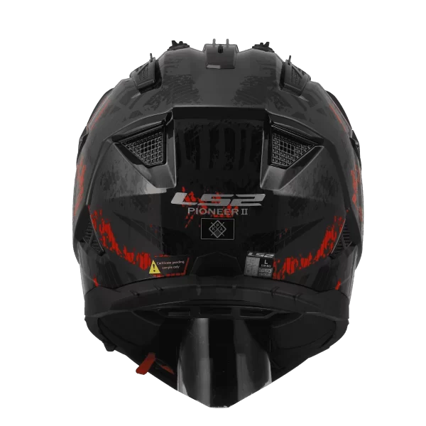 LS2 MX436 Pioneer II Crazy Gloss Black Red-06 - Image 3