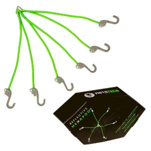 Mototech Reflective Hexapod Bungee Tie-down System – 32″ / 80cms – Neon + Grey