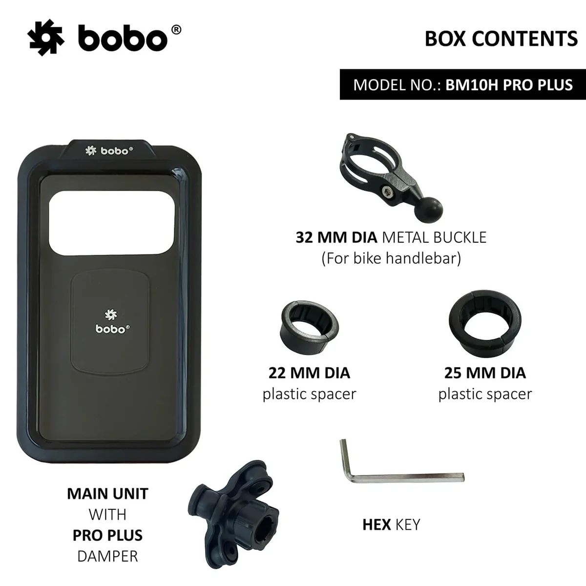 BOBO BM10H/M PRO PLUS Fully Waterproof Bike Phone Holder with PRO PLUS Vibration Damper - Image 2