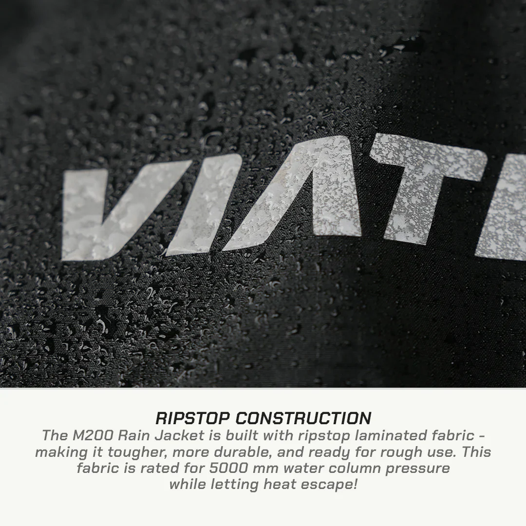 Viaterra M200 Compact Motorcycle Rain Jacket for Urban Monsoon Riding - Image 5