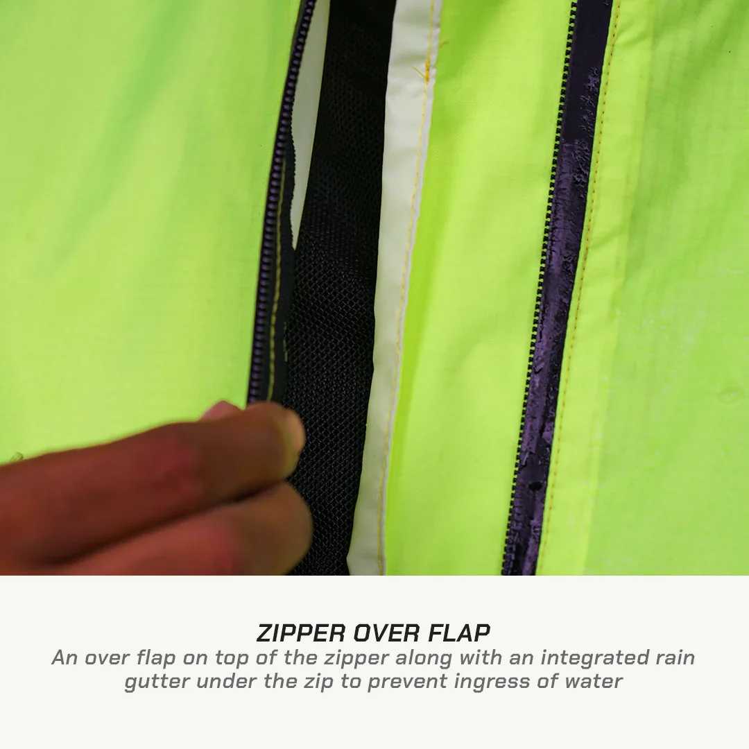 Viaterra M200 Compact Motorcycle Rain Jacket for Urban Monsoon Riding - Image 7
