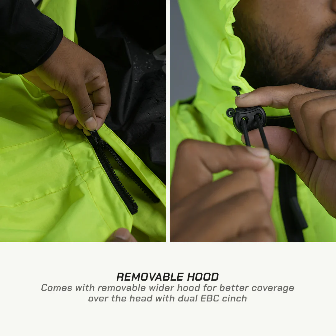 Viaterra M200 Compact Motorcycle Rain Jacket for Urban Monsoon Riding - Image 12