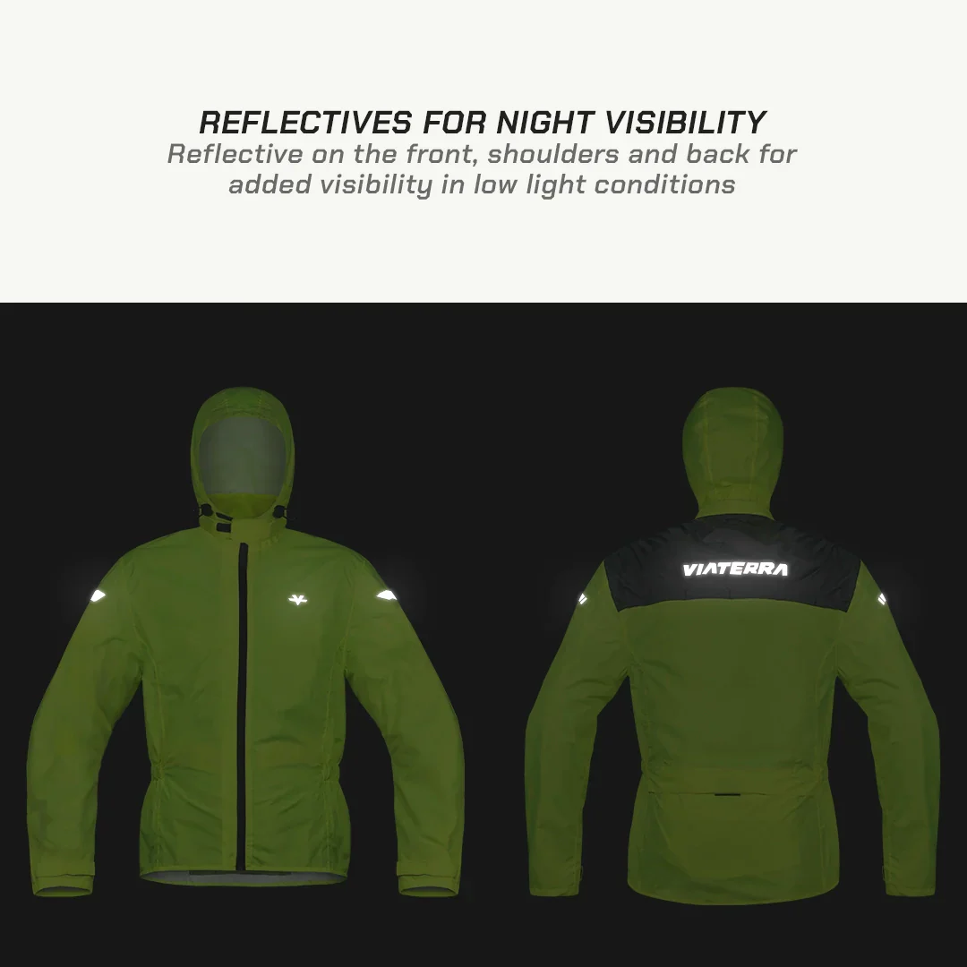 Viaterra M200 Compact Motorcycle Rain Jacket for Urban Monsoon Riding - Image 14