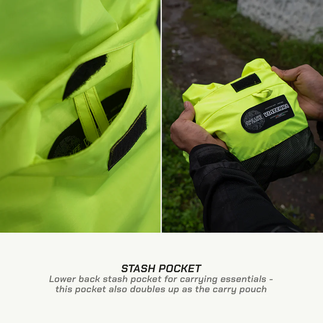Viaterra M200 Compact Motorcycle Rain Jacket for Urban Monsoon Riding - Image 15