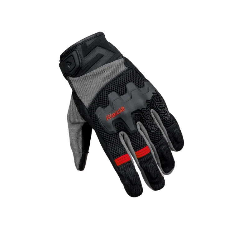 Raida Drift Motorcycle Gloves - Red - Image 2