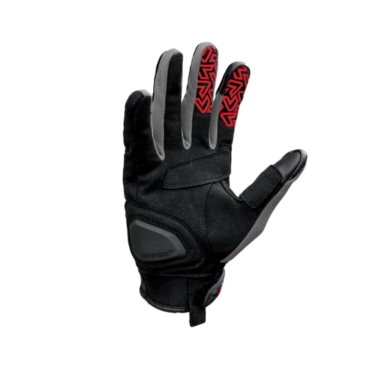 Raida Drift Motorcycle Gloves - Red - Image 3