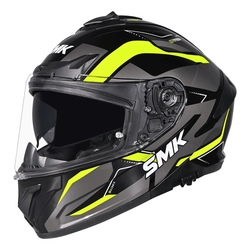 SMK Helmet Typhoon Azonix GL263 - Gloss Black Hi-Viz