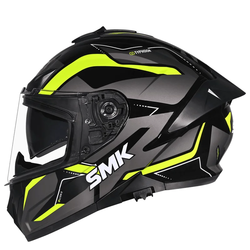 SMK Helmet Typhoon Azonix GL263 - Gloss Black Hi-Viz - Image 5