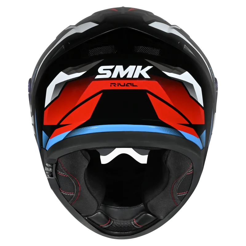 SMK Helmet Typhoon Rival GL213 - Gloss White Blue Red - Image 3