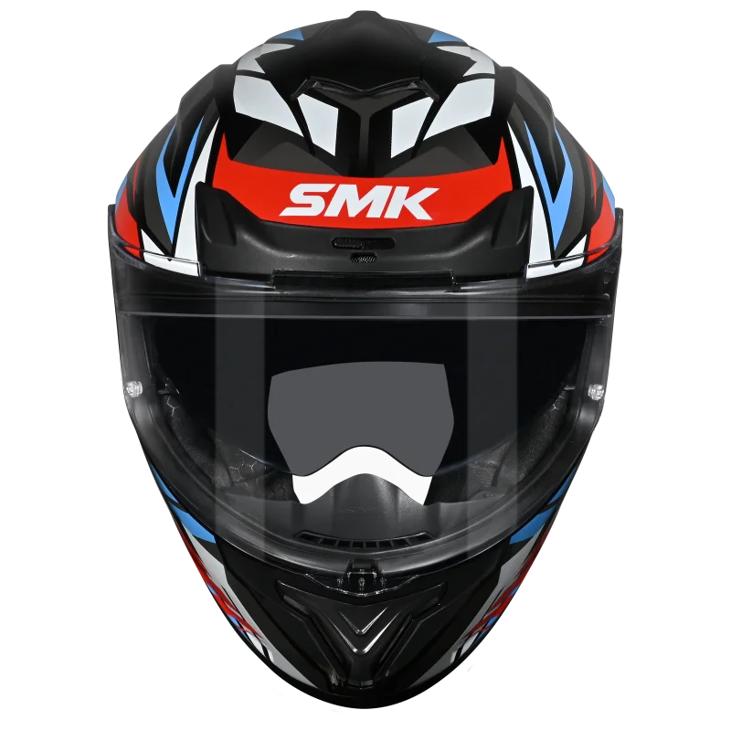 SMK Helmet Typhoon Rival GL213 - Gloss White Blue Red - Image 2