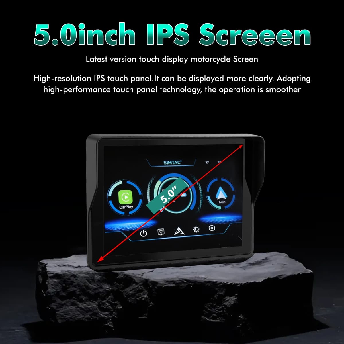 Simtac Motorcycle GPS CarPlay & Android Auto System – M2 - Image 7