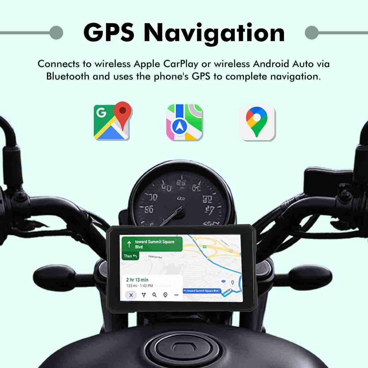 Simtac Quick Detachable Motorcycle GPS CarPlay & Android Auto system – M3 - Image 2