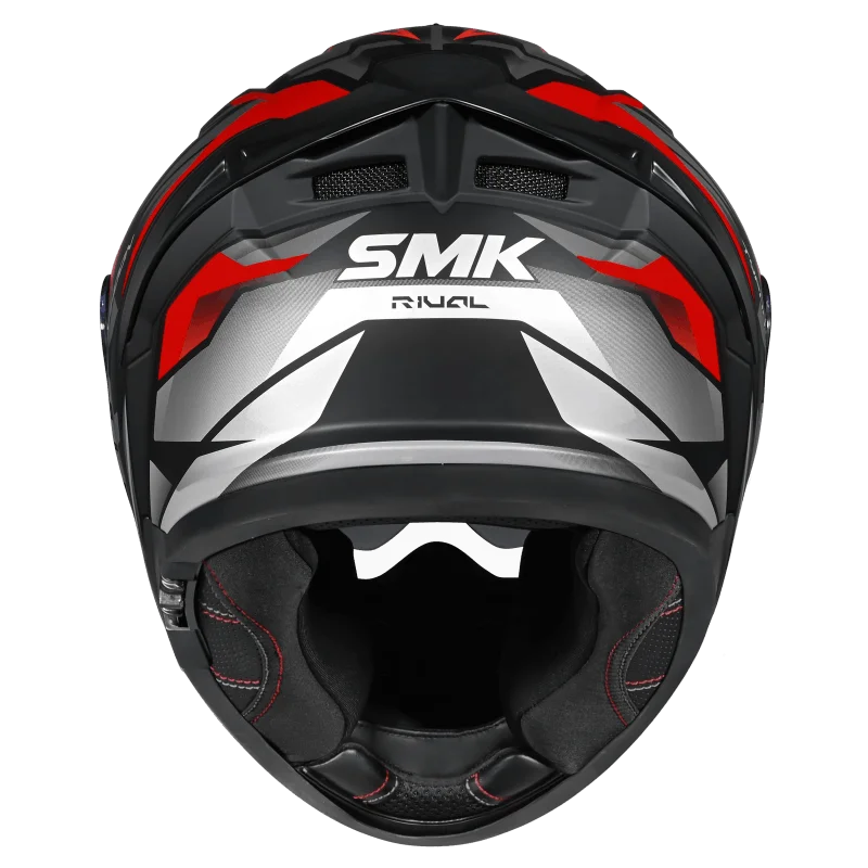 SMK Helmet Typhoon Rival MA263 - Matt Grey Red - Image 3